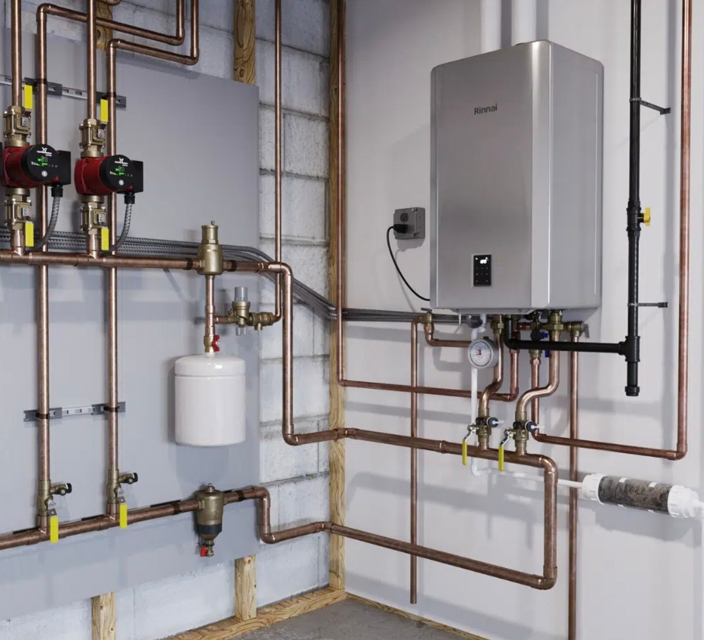 Gas boiler installation